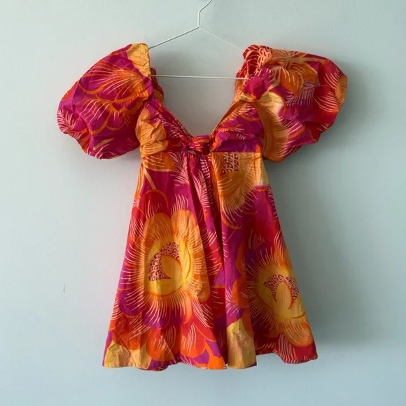 FARM RIO Summer Garden Ombre Mini Dress